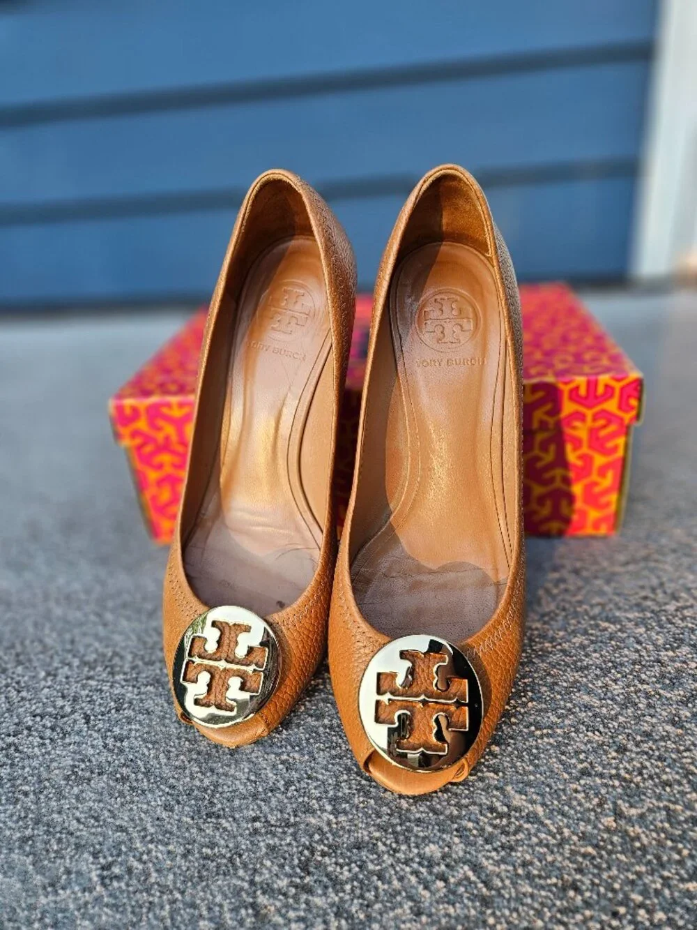 Tory Burch Tan Wedges, Size 8
